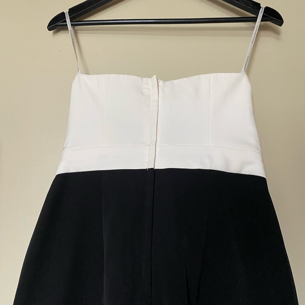 Color block Donna Karan white and black strapless fitted dress. Only wore once! - Picture 5 of 5